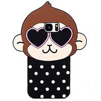 Cute Monkey Pattern Phone Shell Silicone Material For Samsung Galaxy S3 S4 S5 S6 S7 edge