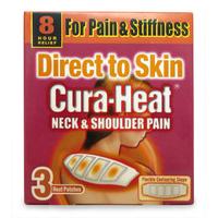 cura heat direct to skin neck and shoulder pain heat patches 3