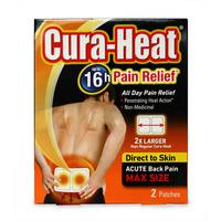 Cura-Heat Direct to Skin Acute Back Pain Max Size Patches 2