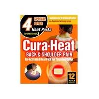 cura heat back shoulder pain 4 packs for 3