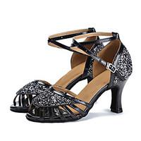 Customizable Women\'s Salsa Dance Shoes Glitter Girls Latin Ballroom Tango Samba Dacning Shoes Customized Heels