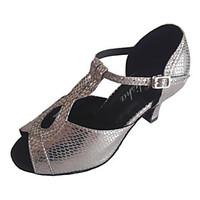 Customizable Women\'s Dance Shoes Latin/Ballroom Other Customized Heel Silver