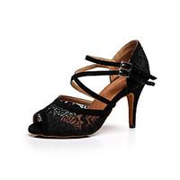 Customizable Women\'s Dance Shoes Lace Lace Latin / Dance Sneakers / Salsa Sandals Stiletto HeelBeginner / Professional