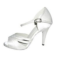 Customizable Women\'s Dance Shoes Latin/Ballroom Satin Customized Heel White