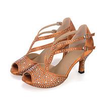 customizable womens dance shoes latin leatherette flared heel