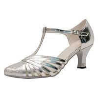 customizable womens ballroom dance shoes leatherette paillette latin m ...