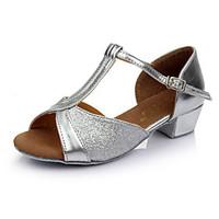 customizable womens dance shoes paillette latin heels low heel indoor