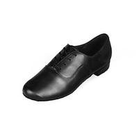 customizable mens dance shoes leatherette latin low heel practice begi ...