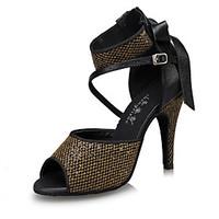 Customizable Women\'s Latin Ballroom Dance Shoes Jazz / Swing Shoes / Salsa Samba Customized Heel Black