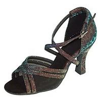 customizable womens ballroom dance shoes satin sparkling glitter latin ...