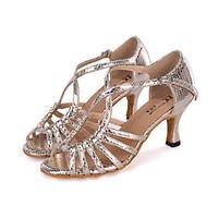 Customizable Women\'s Dance Shoes Latin Leatherette Flared Heel
