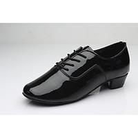 customizable mens dance shoes leatherette latin low heel practice begi ...