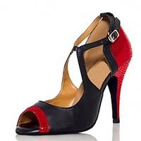 Customizable Women\'s Dance Shoes Latin / Jazz / Swing Shoes / Salsa / Samba Leatherette Customized Heel Multi-color