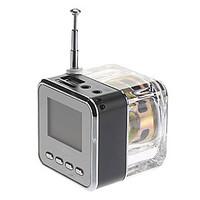 Cube Style Media Speaker with FM Radio, SD Card Supported(Assorted Colors)