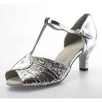 customizable womens dance shoes ballroomlatin leathersparkling glitter ...