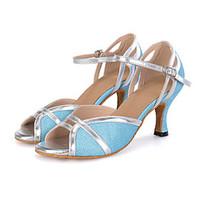 Customizable Women\'s Dance Shoes Latin Leatherette Flared Heel