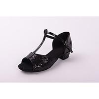 customizable kids dance shoes leatherette paillette latin salsa sandal ...