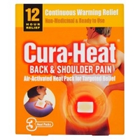 cura heat back shoulder pain 3 heat packs