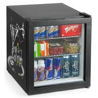 custom printed frostbite mini fridge 49ltr black one sided print