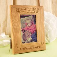 Customised Me and my Pet Oak Frame