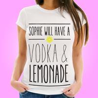 Custom Vodka Lemonade Womens T-Shirt