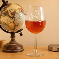 Customised Wine O Clock Wine Glass