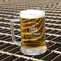customised father of the groom glass beer tankard special offer