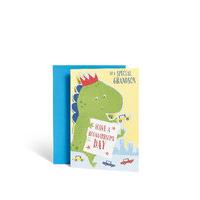Cut-Out Dinosaur Grandson Birthday Card