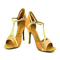 Customizable Women\'s Dance Shoes Latin/Salsa Satin Customized Heel Black/Blue/Yellow/Pink/Purple/Red/White/Fuchsia