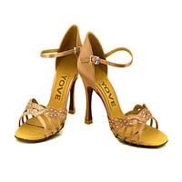 Customizable Women\'s Dance Shoes Latin/Salsa Satin Customized Heel Black/Blue/Yellow/Pink/Purple/Red/White/Fuchsia
