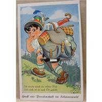 Cute German postcard: Gruss aus Freudenstadt in Schwarzwald