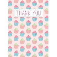 Cupcake Pattern | Thank You Card | SCR1001