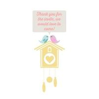 Cuckoo Clock | Wedding Acceptance Card