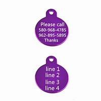 Customized Anodized Aluminum Dog ID Tag for Pet (Assorted Colors)