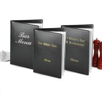 Custom Douglas Menu Cover A4 Black (Set of 12)