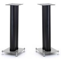 Custom Design RS302 Black / Mercury 24" Speaker Stands (Pair)