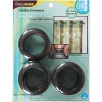 Curtain Grommets 1-9/16 Inner Diameter Plastic 8/Pkg-Rustic Brown 243826