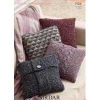 cushion covers in sirdar bouffle 7506