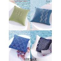 cushion covers in sirdar cotton dk 7216