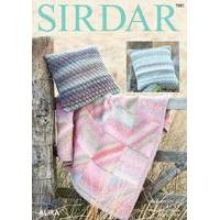 cushion covers and throw in sirdar aura 7882