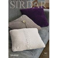 cushion covers in sirdar smudge 7867