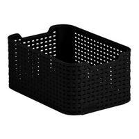 Curver Black 7L Plastic Storage Basket