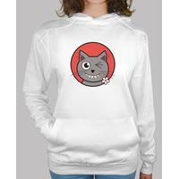 cute winking cat hoodie