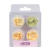 Culpitt Lemon Sugar Flowers and Leaves Toppers 16 Pack