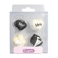 Culpitt Mr and Mrs Sugar Toppers 12 Pack