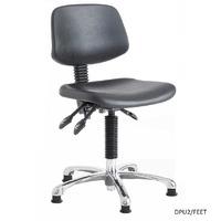 cushioned operator swivel chair with glides low lift 430 570 h