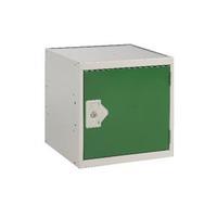 cube locker one compartment green door 380x380x380mm mc00094