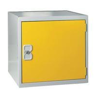 cube locker one compartment yellow door 450x450x450mm mc00102