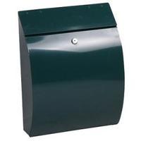 Curvo Green - Steel Post Box