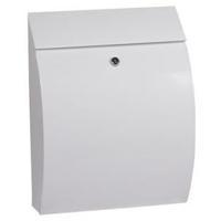 curvo white steel post box